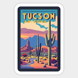 A Vintage Travel Art of Tucson - Arizona - US Sticker